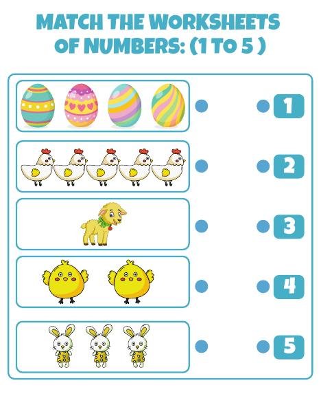 Count and match printable worksheet